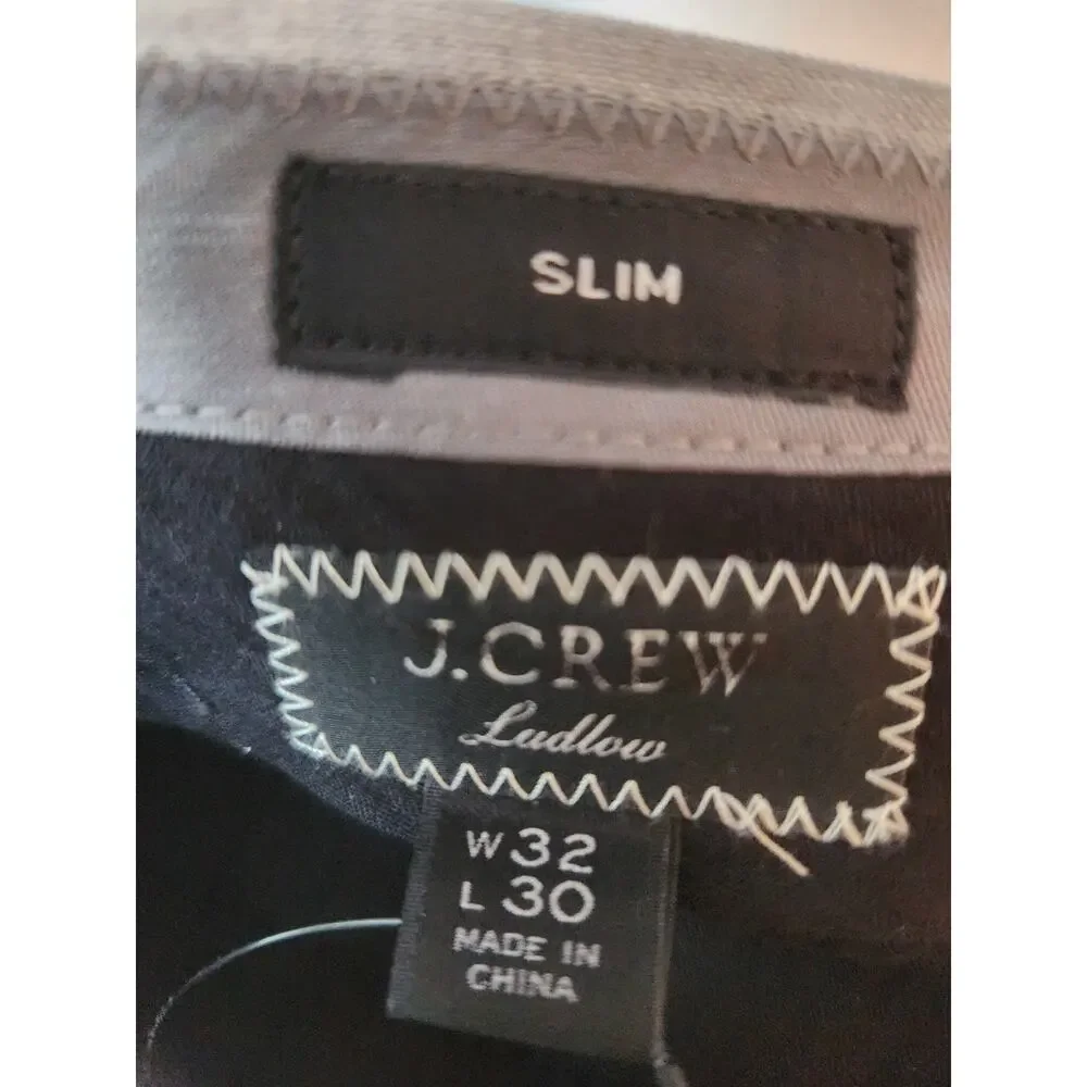 NWT J. Crew Men's Ludlow Slim-Fit Suit Pant In Italian Wool Gray 32/30